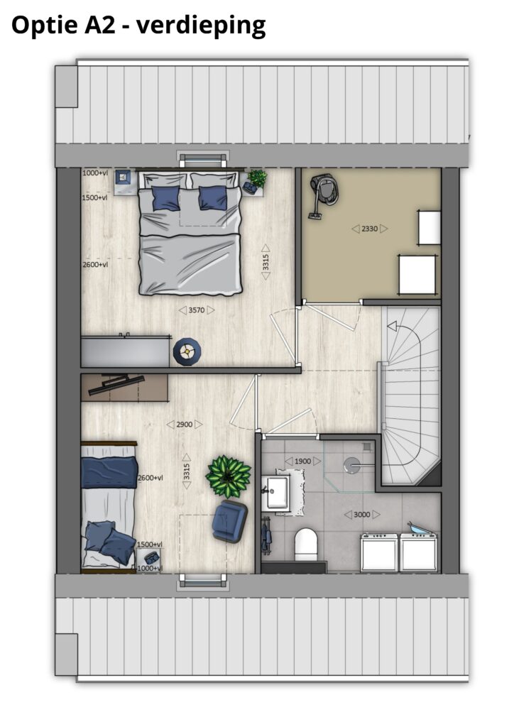 Optie A2 – verdieping
