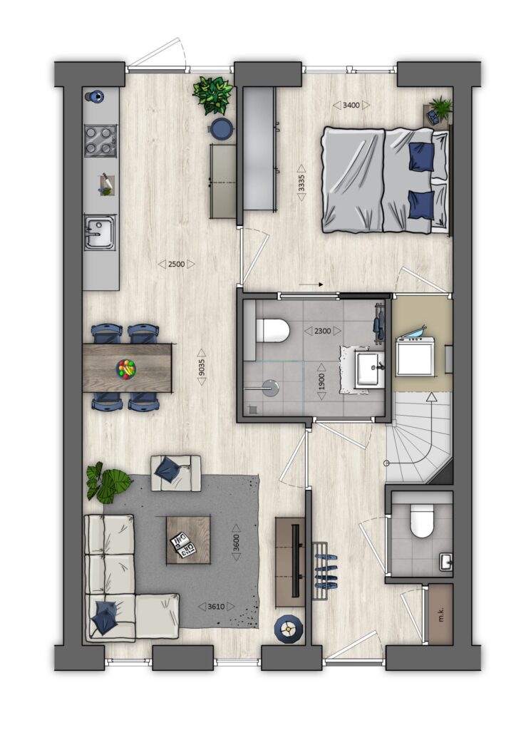 Type A – begane grond