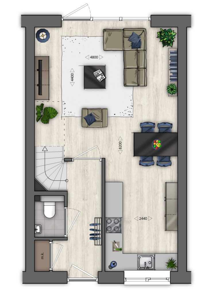 Type C – begane grond